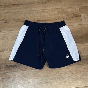 YoungLA Navy and White Athletic Shorts 5”